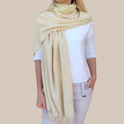 Solid color cashmere scarf