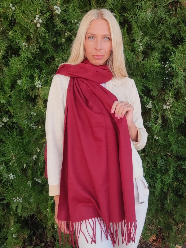 Едноцветен кашмирени шал