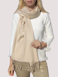 Solid color cashmere scarf