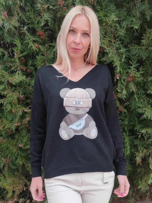 Women's sweater  with teddy bear 