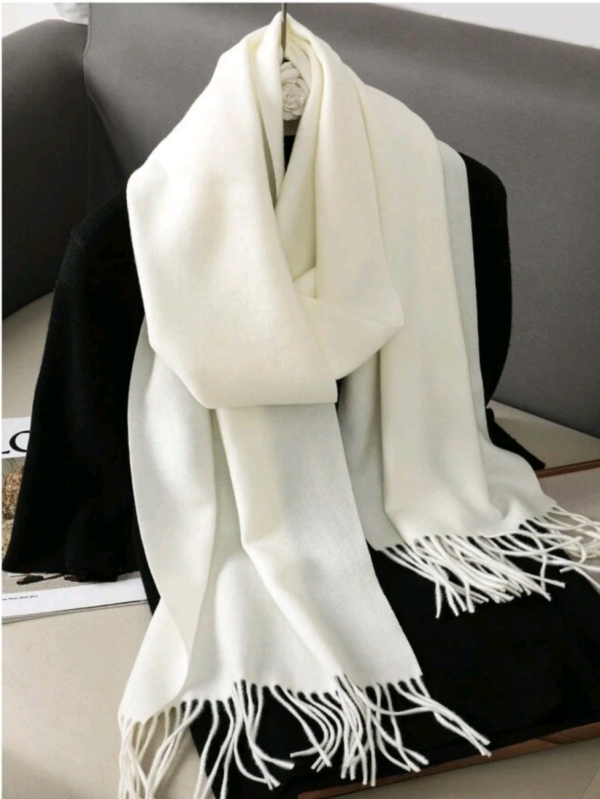 Solid color cashmere scarf