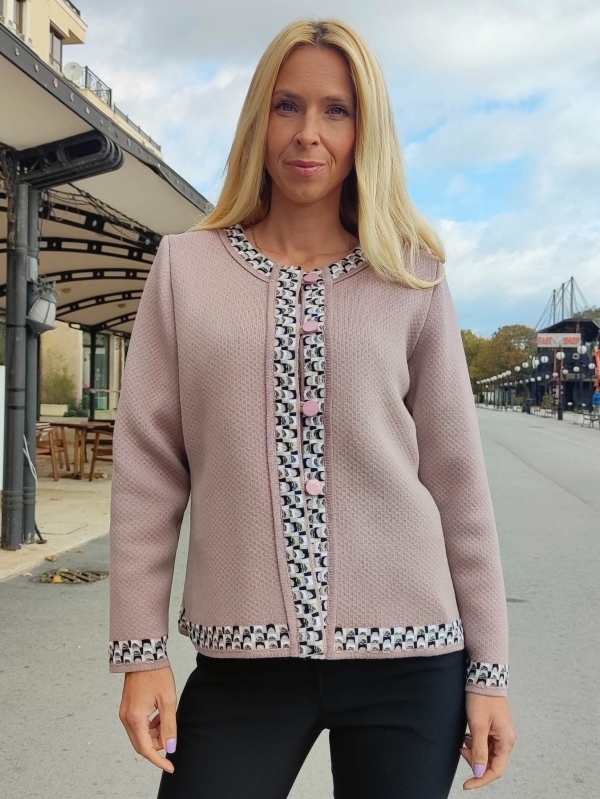 Women's jacket-style vest in pink