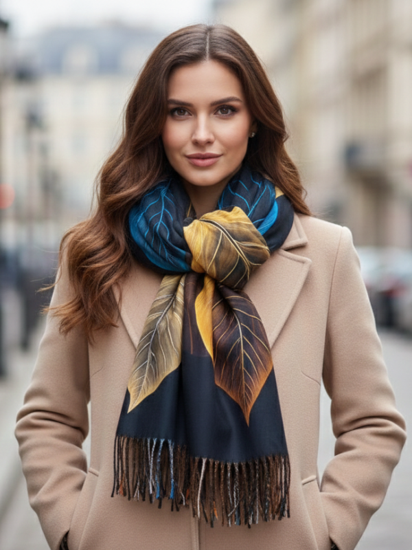 Елегантен дамски шал “Golden Leaf”