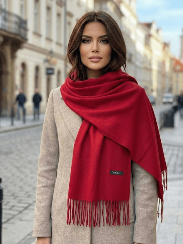 Burgundy cashmere scarf
