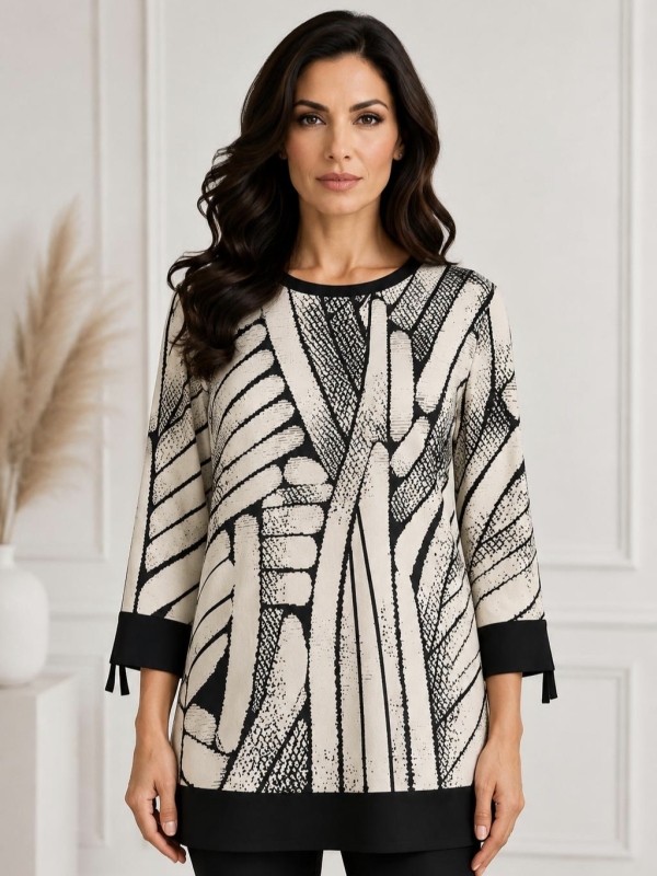 Elegant Women's Plus-Size Viscose Tunic | Unique Fashion