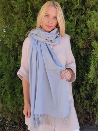 Solid color cashmere scarf