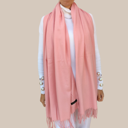 Solid color cashmere scarf