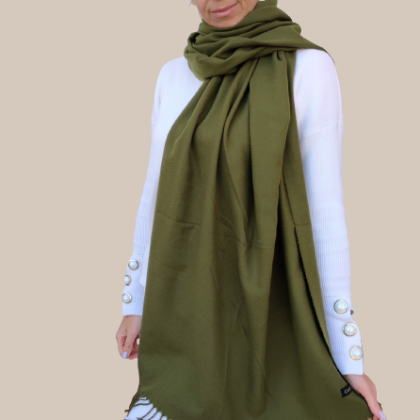 Solid color cashmere scarf