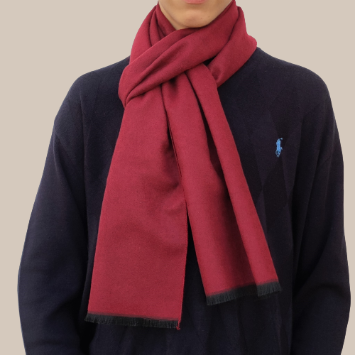 Men's cashmere scarf solid color