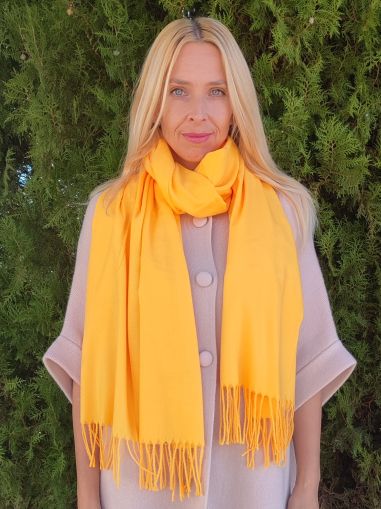 Solid color cashmere scarf