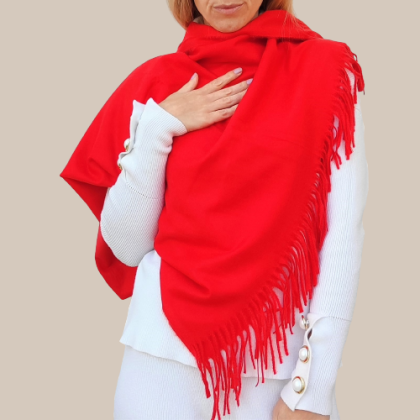 Solid color cashmere scarf