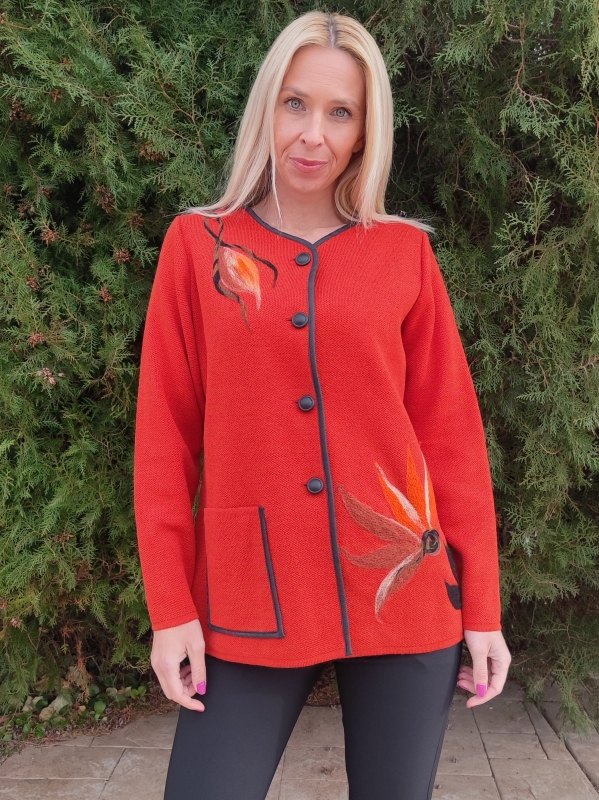 Women's vest  with appliqué