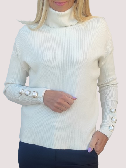 Women's blouse with polo collar 