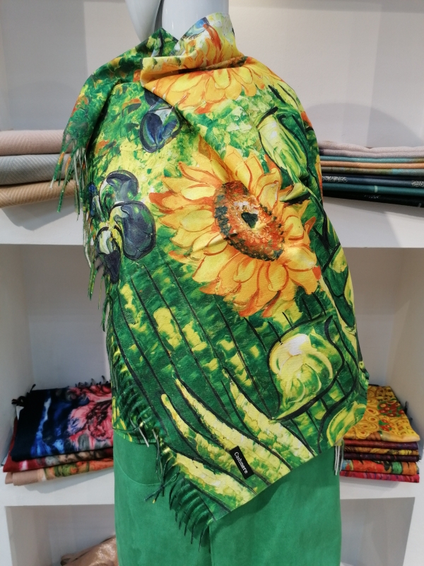 Дамски кашмирен шал  Слънчоглед