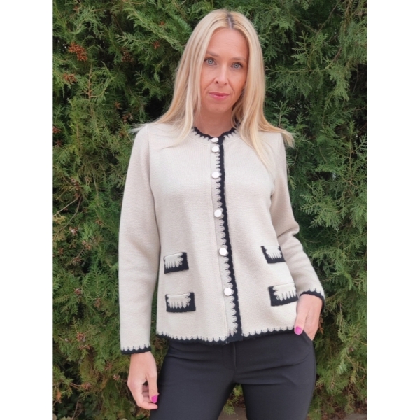 Women's jacket-style vest in beige