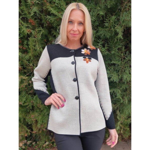 Women's jacket in grey and black