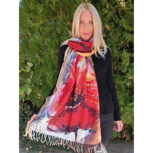 Double face cashmere scarf