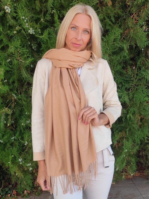 Едноцветен кашмирени шал