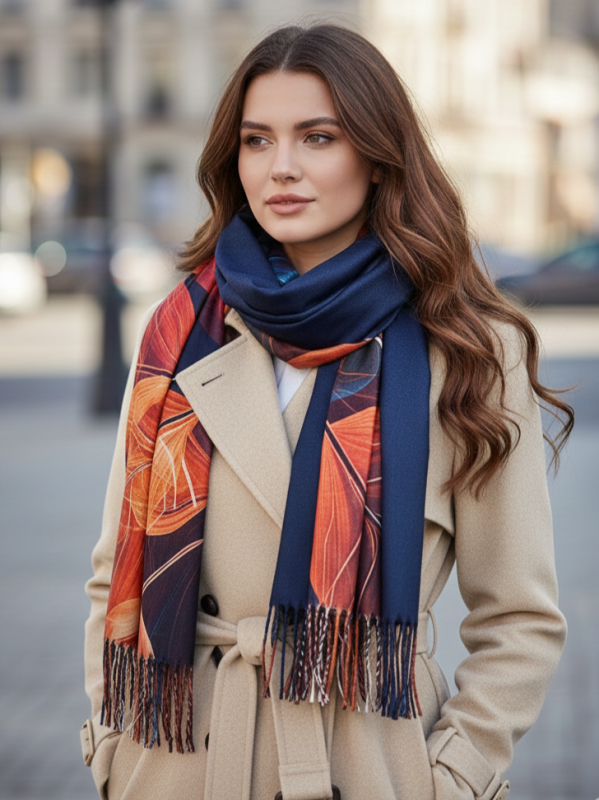 Елегантен дамски шал “Golden Leaf”
