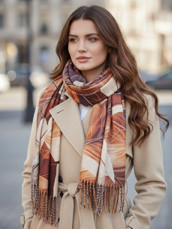 Елегантен дамски шал “Golden Leaf”