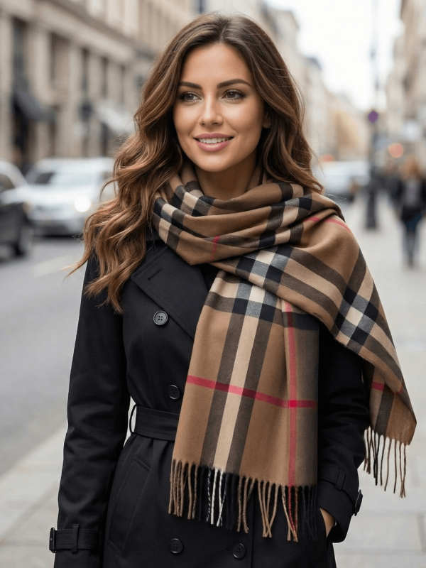 Дамски кашмирени шал каре