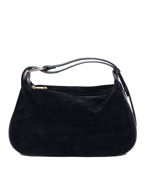 Women's handbag made of natural suede Black - Italy | UniqueFashion