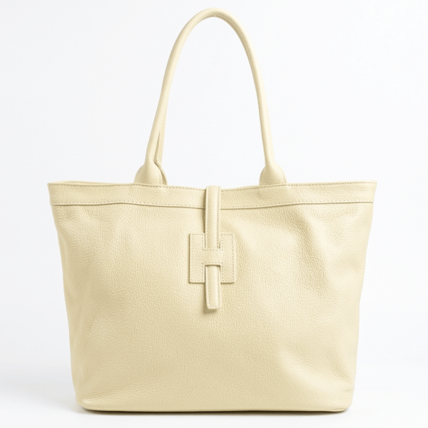 Ladies' handbag made of genuine leather 2 in 1, Yellow color | Made in Italy