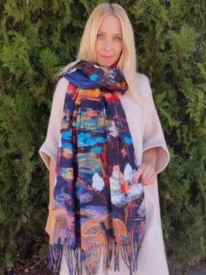 Women's cashmere scarf Almond Blossom 