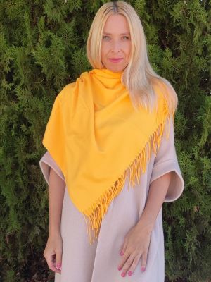 Solid color cashmere scarf