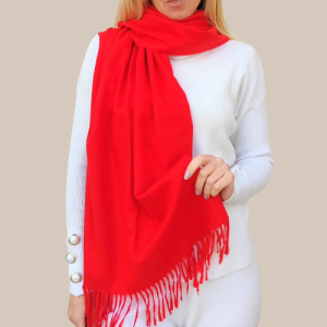 Solid color cashmere scarf