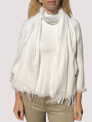 Solid color cashmere scarf