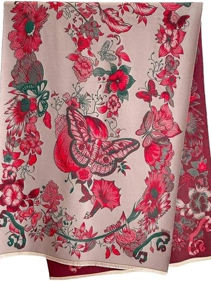 Women's scarf with butterflies