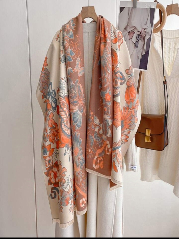 Women's scarf with butterflies