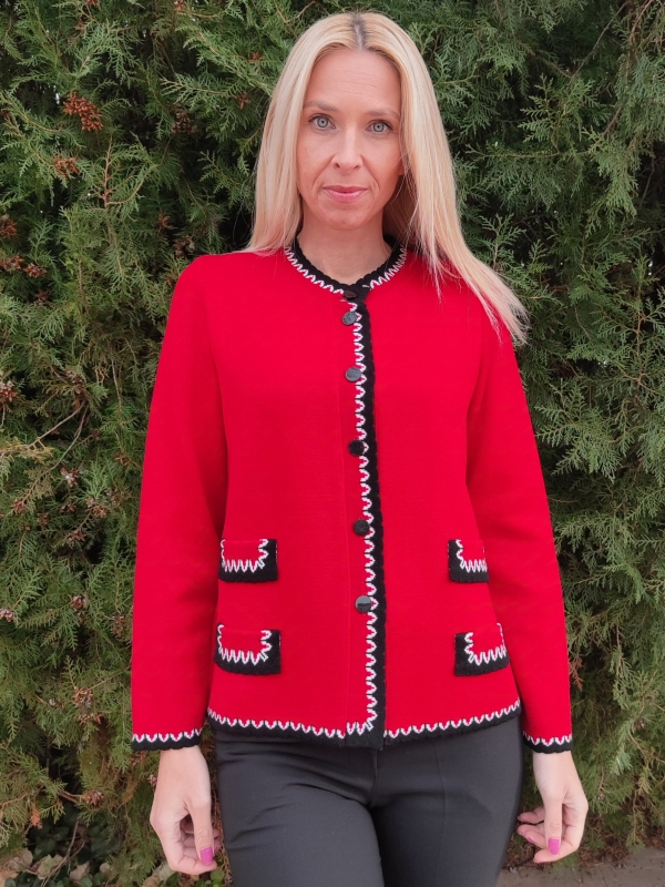 Women's jacket-style vest in red