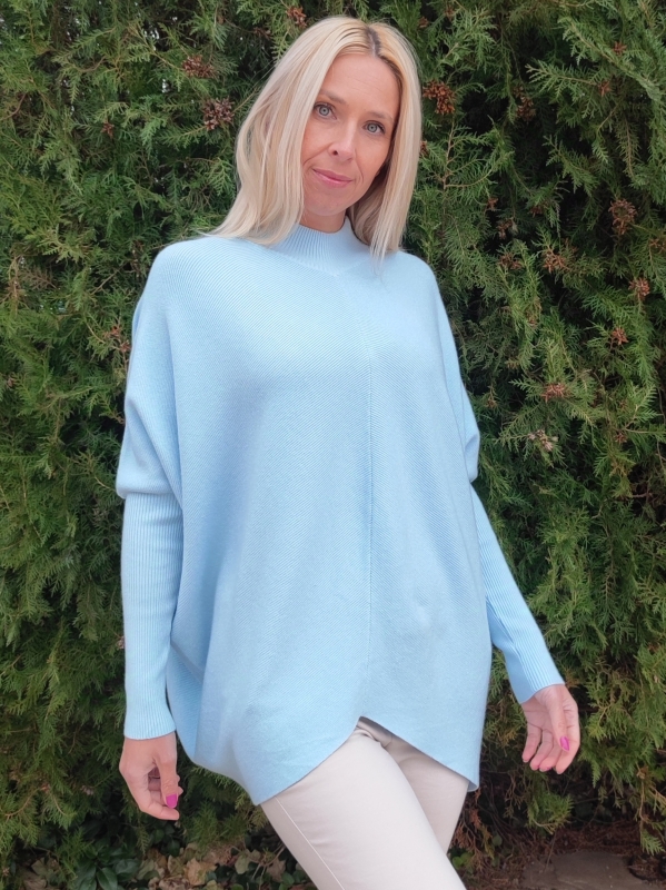 Women's tunic Asymmetry in blue