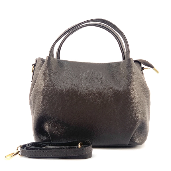 Handbag made of natural leather in brown 