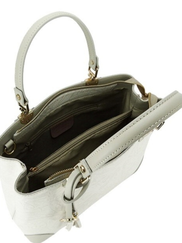 Handbag made of natural leather in black