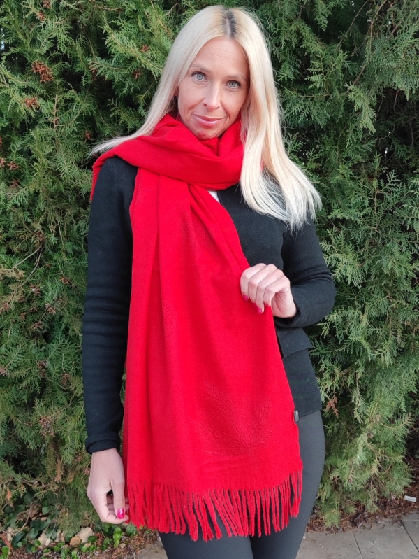 Winter  scarf in red