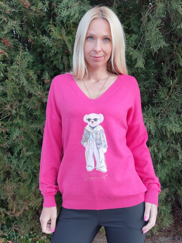 Women's sweater  with teddy bear 