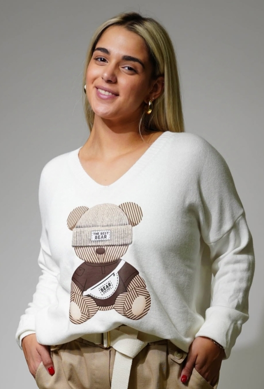 Women's sweater  with teddy bear 