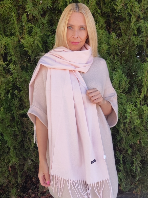 Solid color cashmere scarf