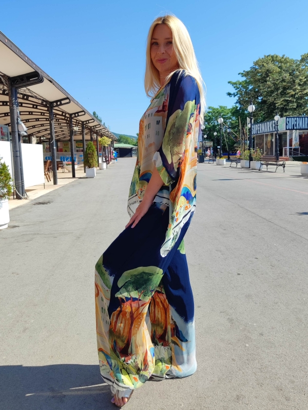 Women's silk set in black 