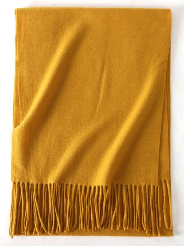 Solid color cashmere scarf 