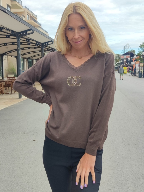 Women's blouse "CC Chic" in brown