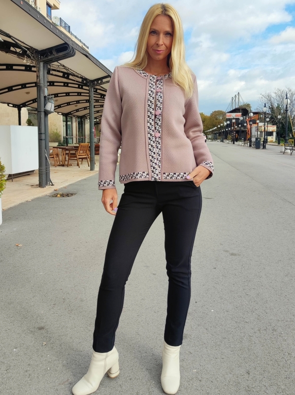 Women's jacket-style vest in pink
