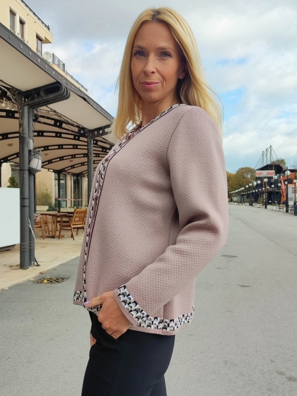 Women's jacket-style vest in pink