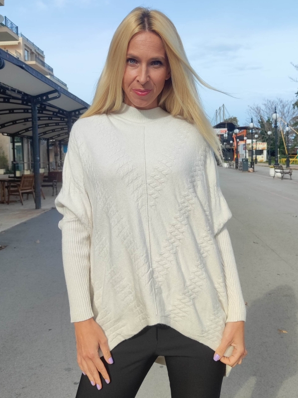 Макси туника  Асиметрия  в  светло бежово