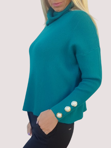 Women's blouse with polo collar