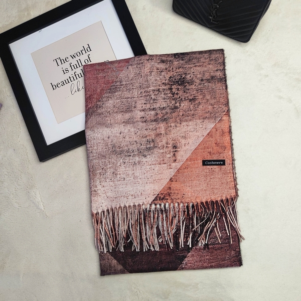 Кашмирени шал с геометричен принт 