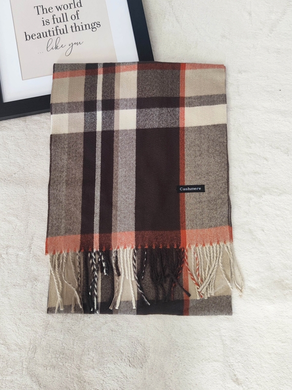 Men's Plaid Cashmere Scarf